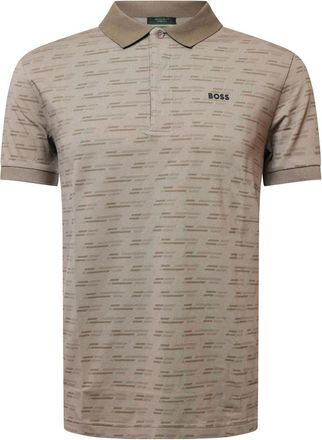 HUGO BOSS Mens Tape All over Print Polo Shirt in Green - Size X-Small