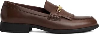 Tommy Hilfiger Loafers met franje en kettingdetail - Bruin