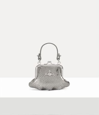 Vivienne Westwood Mini Granny Frame Purse Python-effect Emboss Iron