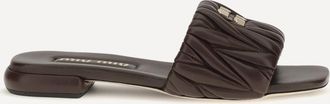 Miu Miu Matelass&eacute; nappa leather Sandals Female 37