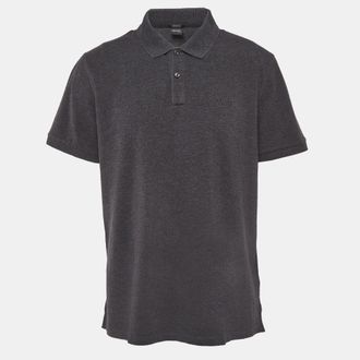 HUGO BOSS Boss By Hugo Boss Grey Cotton Pique Polo T-Shirt