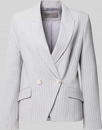 Christian Berg Regular Fit Blazer aus Seersucker mit Streifen und Lurex in Ecru, Gr&ouml;&szlig;e 34