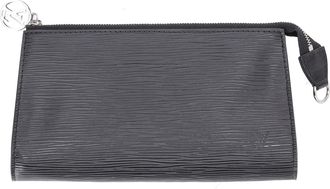 Louis Vuitton Pre-owned Womens Pochette Accessoires Pouch Bag in Black Epi Leather - One Size