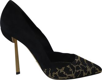 Sergio Rossi Pre-owned Womens Animal Print Embedded Pumps in Multicolor Crystal - Multicolour Leather - Size UK 5.5