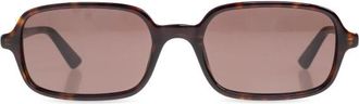 Chlo&eacute; Rechthoekige zonnebril - Dames - Zonnebrillen - Bruin - 53 MM - Nylon - Accessoires