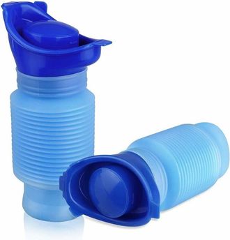 OEM Urinoir Portable Retractil - Polipropileno - Para Adultos Hombre Y Mujer - 600 Ml - 85 G - Compacto 6 5 X 6 5 X 12 Cm - 2 Unidades