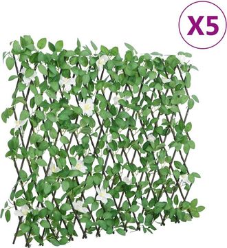 vidaXL Enrejado Expansible De Hiedra Artificial Verde 5 Uds 186x30 Cm Vidaxl