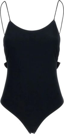 Jacquemus Le Maillot Cabana - Dames - Badpakken - Zwart - XS - Leer - Badmode