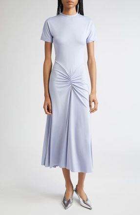 Victoria Beckham Gathered Detail T-Shirt Midi Dress in Delphinium at Nordstrom, Size 10 Us