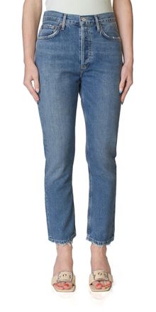 A Gold E Riley High Rise Straight Jeans In Collective