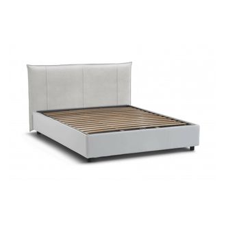 Dmora Dmora - Cama Matrimonial Dmerten, Cama Contenedor Con Revestimiento De Tela, 100% Made In Italy, Apertura Frontal, Adecuado Para Colch&oacute;n Cm 160x200, B