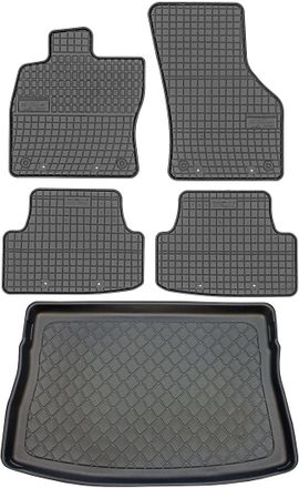 OEM Volkswagen Golf Vii Hatchback De 10/2012 A 12/2019. Juego: Alfombrillas De Goma Para Coche + Alfombrilla Para Maletero