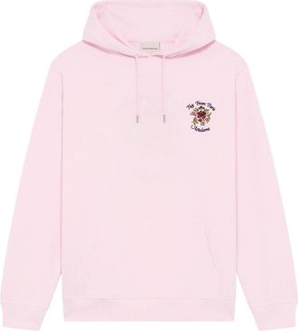 Dr&ocirc;le de Monsieur Light Pink Embroidered Logo Hoodie