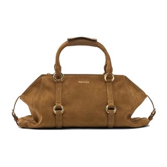 Alexander McQueen Alexander McQueen, Handbags, female, Brown, Size: ONE SIZE Brown Leather Handbag for Women