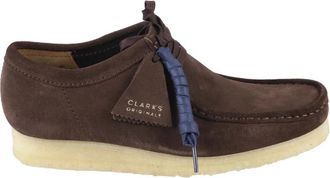 Clarks Stijlvolle Wallabee Schoenen - Heren - Veterschoenen - Bruin - 44 1/2 EU - Leer - Schoenen