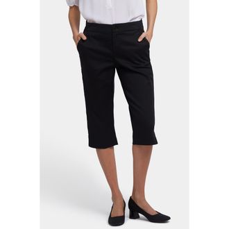 NYDJ Payton High Waist Pedal Pusher Pants in Black at Nordstrom, Size 10