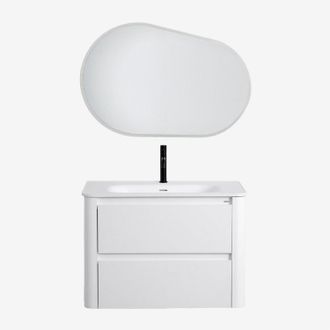 Sklum Sklum - Conjunto De Mueble De Ba&ntilde;o En Madera Con Lavabo Integrado Egerton