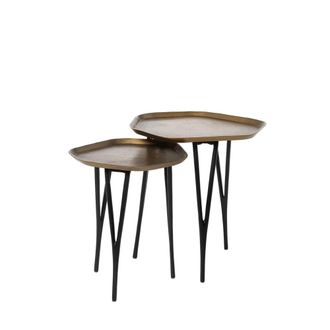 Koketto Home Set 2 mesas centro de aluminio