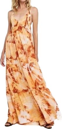 S/W/F Shirred Maxi Dress In Castle