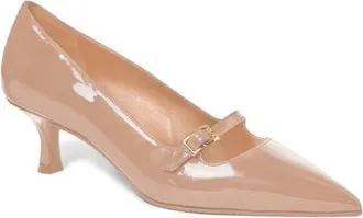 Bruno Magli Parza Pointed Toe Pump in Biscuit Patent at Nordstrom, Size 8.5