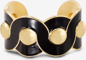 Bangle Up Verflochtene Manschette mit Domen Moon Noir Carbon