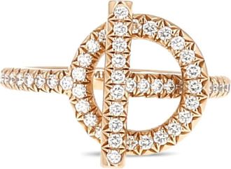 Herm&egrave;s Anello Echapp&eacute;e in oro rosa con diamanti anni 2020