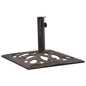 vidaXL Base De Sombrilla De Hierro Fundido Color Bronce 12 Kg 49 Cm Vidaxl
