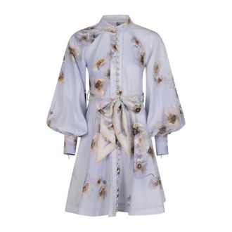 Zimmermann Short Dresses, female, Multicolor, Size: S Hypnotic Buttoned Mini Dress