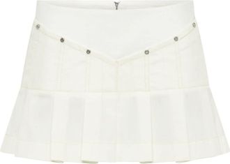 Dion Lee Wrench pleated mini skirt - women - Organic Cotton/Recycled Polyamide - 8 - Neutrals
