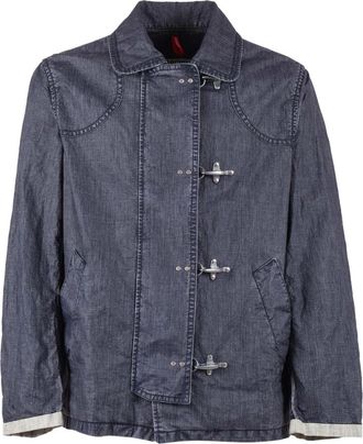 Fay 4 Ganci Jacket - Heren - Spijkerjassen - Blauw - M - Katoen - Jassen