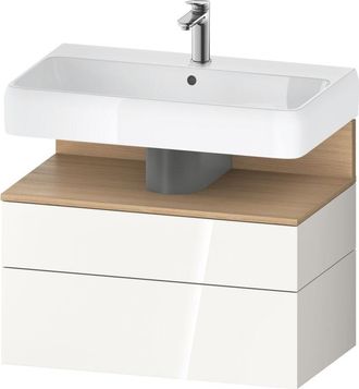 Duravit Duravit - Qatego Mueble Bajo Lavabo, 1 Extra&iacute;ble Y 1 Caj&oacute;n