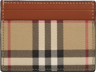 Burberry Vintage Check Card Holder Beige