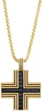 Effy Black Spinel Cross Pendant Necklace at Nordstrom Rack, Size 24