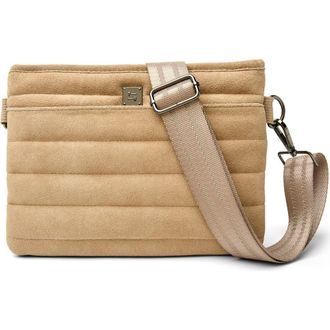 Think Royln Bum 2.0 Suede Crossbody Bag in Stone Suede at Nordstrom