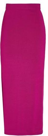 8 by YOOX VISCOSE RIB KNIT MIDI SKIRT WITH SLIT