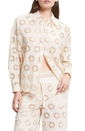 ottod'Ame Shirt With Cutwork Emebrodery in Ecru at Nordstrom, Size 42 It
