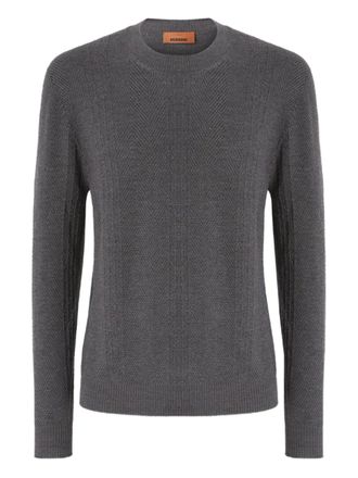Missoni herringbone cable knit sweater - Grey