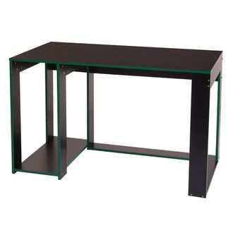 Hhg Hhg - Escritorio 834, Escritorio De Ordenador, Escritorio De Oficina, 120x60x76cm, Negro-verde
