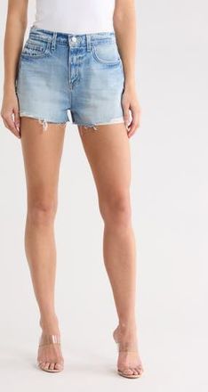 L'agence Clark High Waist Denim Cutoff Shorts in Fontana Destruct at Nordstrom Rack, Size 27