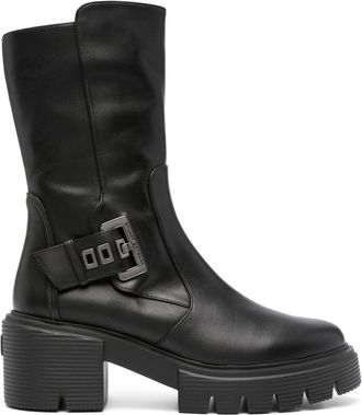 Stuart Weitzman Soho Gia 75mm leather boots - women - Leather - 37,5 - Black