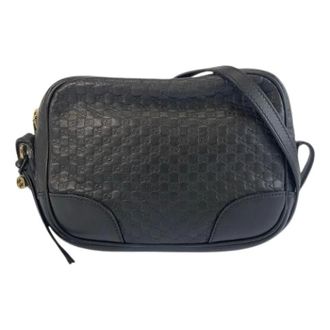 Gucci Pre-owned Cross Body Bags, female, Black, Size: ONE SIZE Pre-owned Microguccissima Leather Shoulder Bag