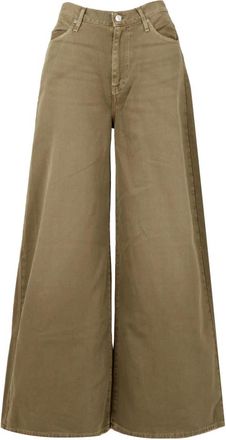 Roy Rogers Wide Jeans - Dames - Loose Fit Jeans - Groen - W28 - Katoen - Jeans
