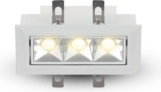 VONN Lighting RUBIK 5 3-Light LED Adjustable Recessed Downlight w/Trim 100-277V Beam Angle 34 Degree White