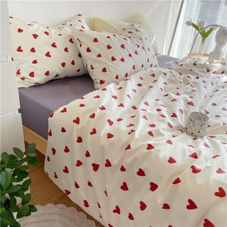 OEM Housse De Couette - 200x230 Cm - Microfibre 100 - Rouge - Avec 2 Taies D Oreiller 48x73 Cm - Fermeture Eclair