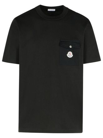 Moncler Black Cotton T-Shirt
