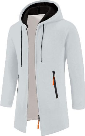 Generic Long Jackets for Mens UK Full Zip Trench Coat Sale Winter Outdoor Jackets Coat Wool Hooded Coat Mid Length Trench Coats Slim Fit Stand Collar Overcoat