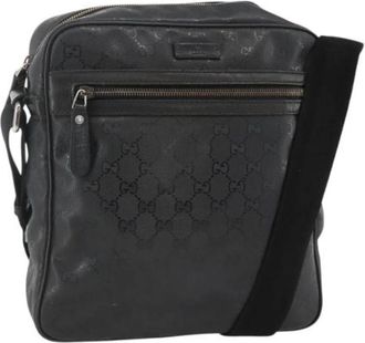 Gucci Pre-owned Vintage Cross Body Bag - Dames - Vintage Schoudertas - Zwart - ONE Size - Leer - Vintage