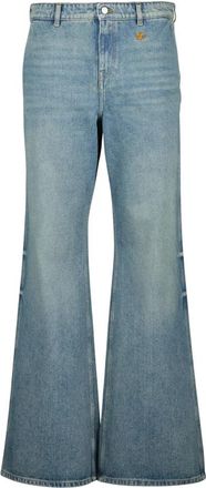 Courr&egrave;ges Hammer Denim Baggy Broek - Heren - Flared Jeans - Blauw - W34 - Denim - Jeans