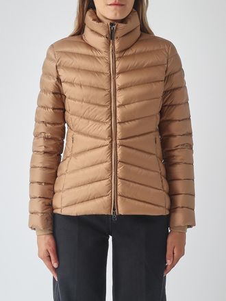 Colmar Quilted Nylon Short Puffer Jacket with High Neck and Down Filling