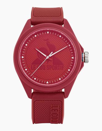 Le Coq Sportif Mens Monochrome Red Plastic Strap Digital Watch - Size: ONE size